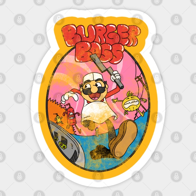 Burger Boss (front & back) Sticker by WizzKid